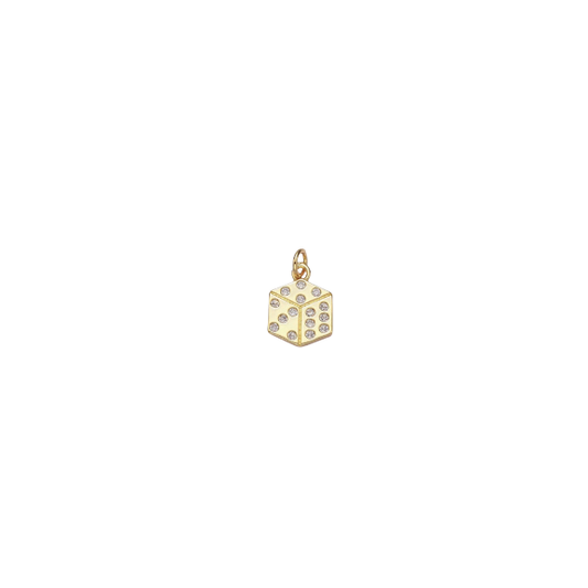 Gold Flat Dice Charm