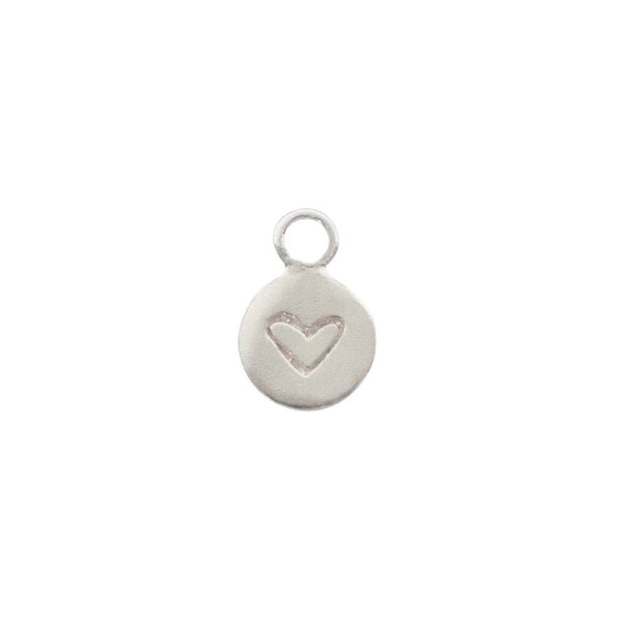 Sterling Silver Heart Medallion Charm