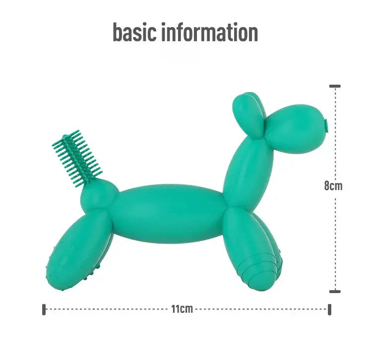 Balloon Puppy Teether + Toothbrush | Aqua