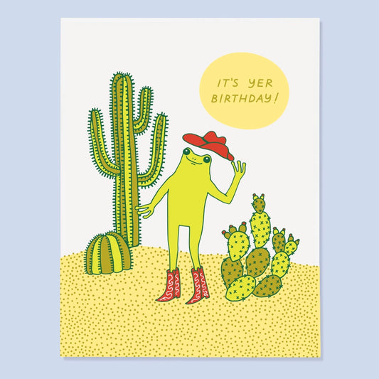 Western Frog Bday Card