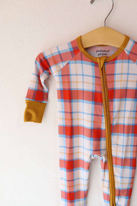 Plaid Bamboo Baby Pajamas