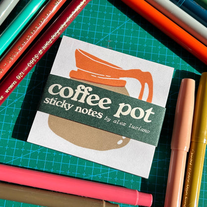 Coffee Pot Sticky Note Pad