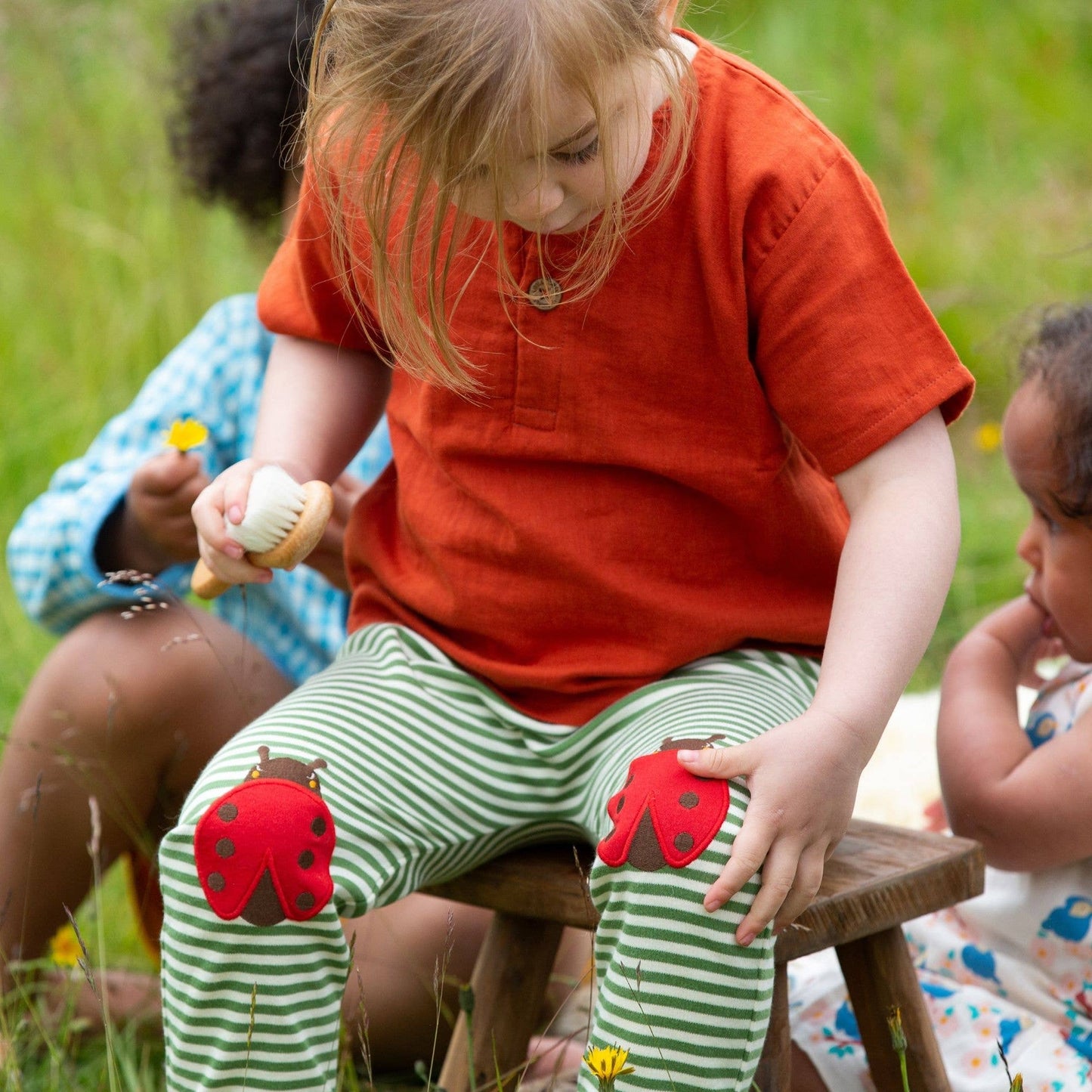 Ladybird Knee Patch Striped Jogger