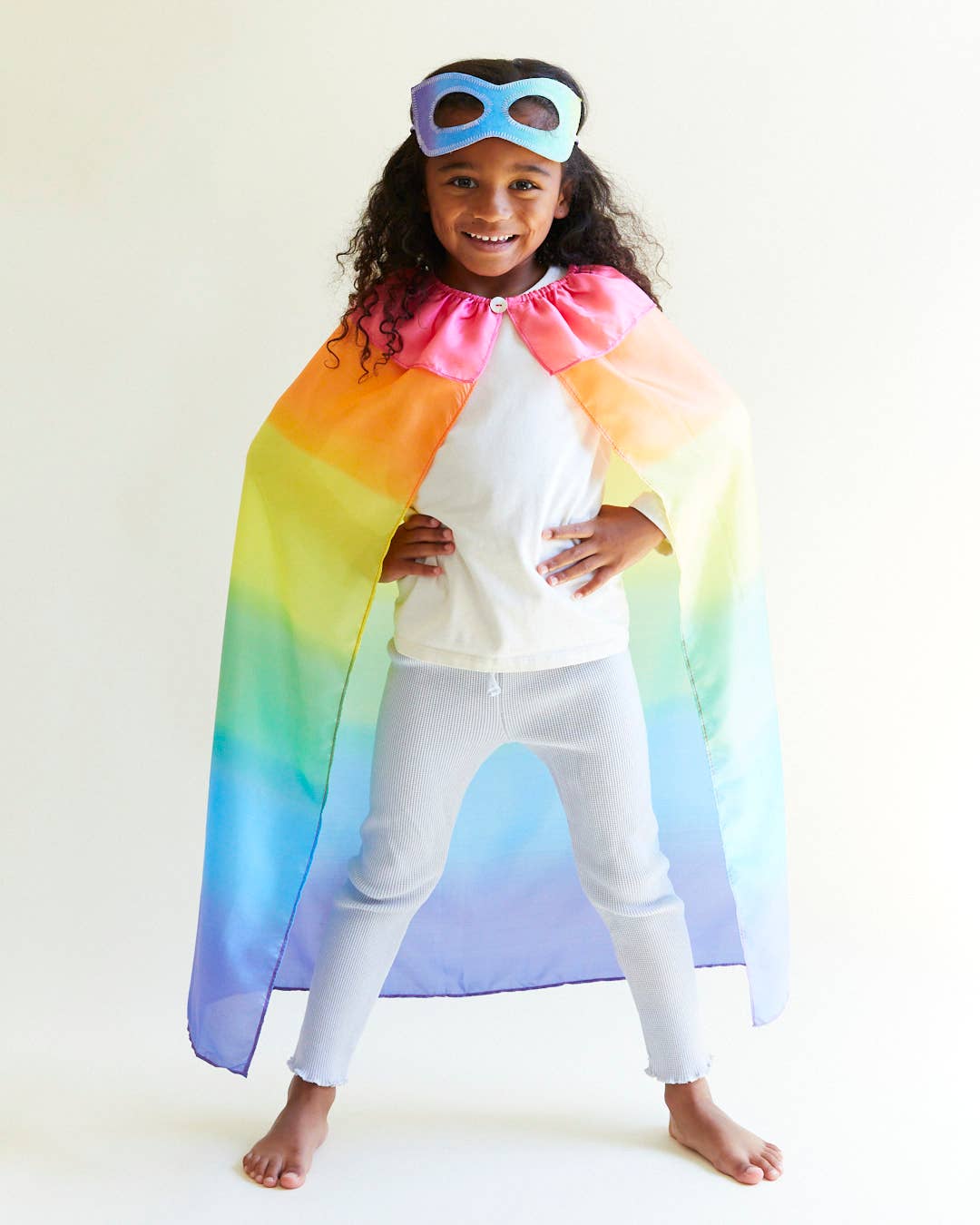 Rainbow Silk Cape