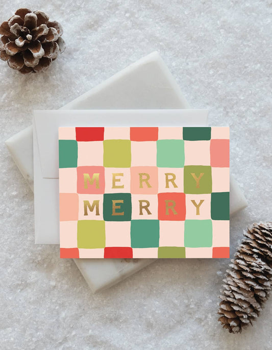 Merry Merry Checks Holiday Card | Boxed Set of 8