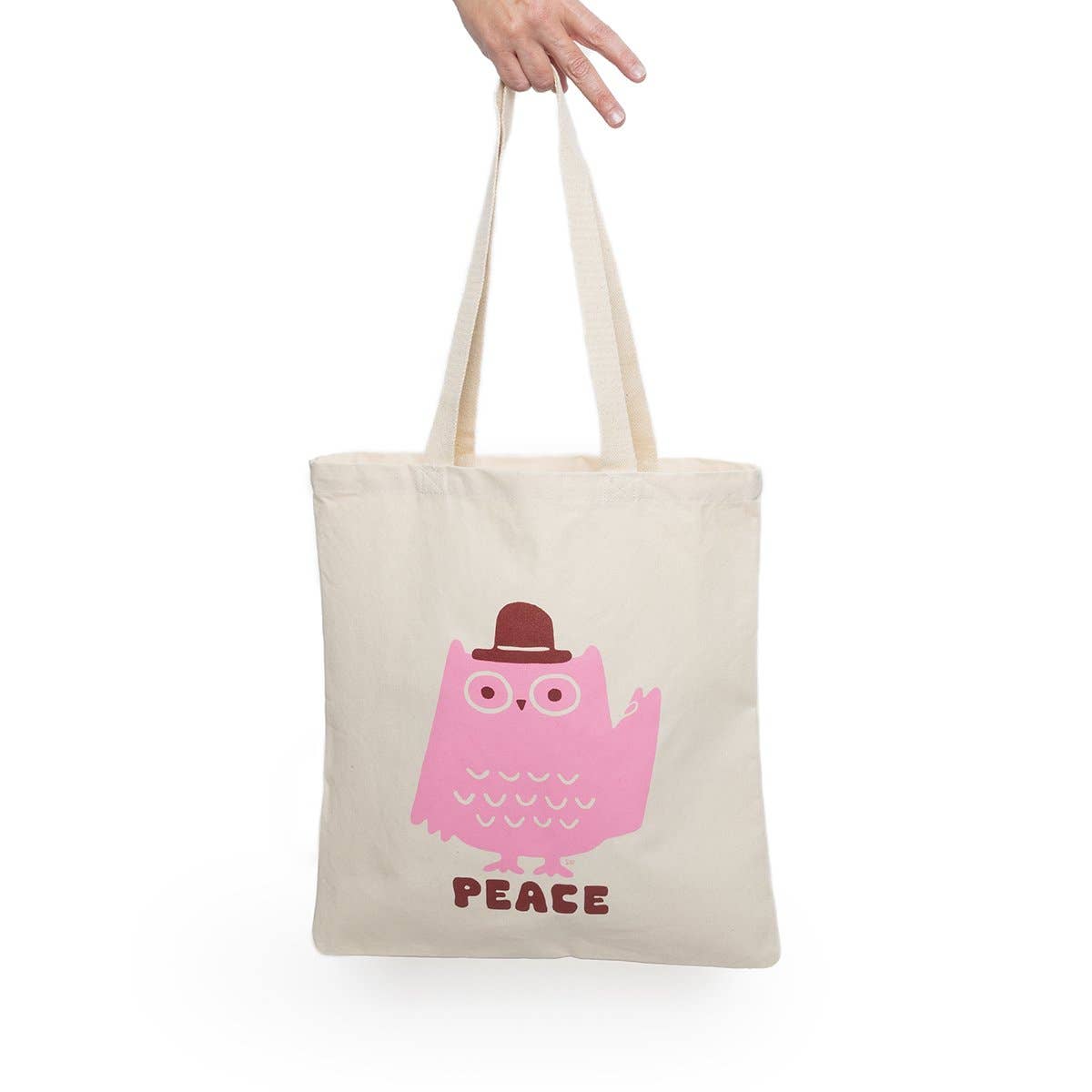 Peace Owl Tote | Pink