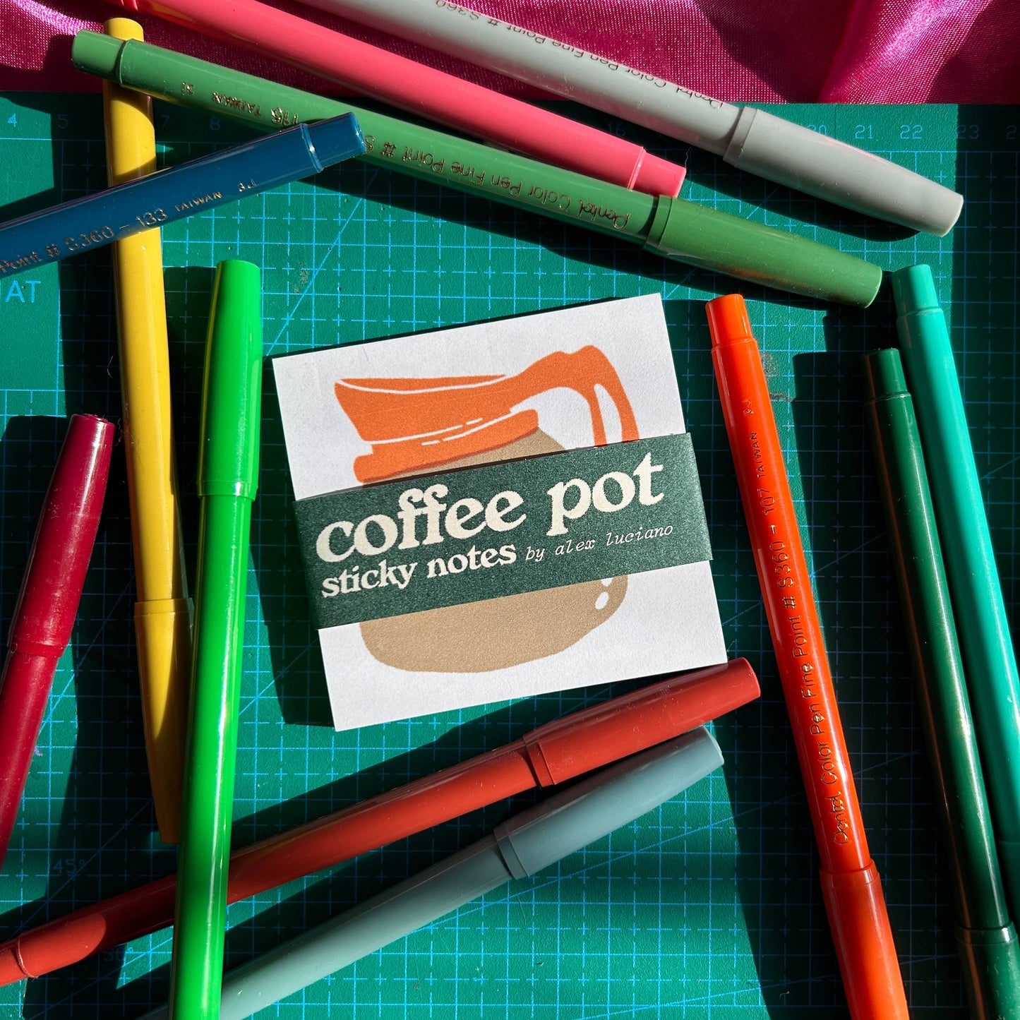 Coffee Pot Sticky Note Pad