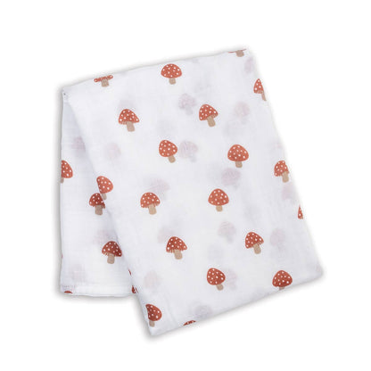 Mushrooms Muslin Cotton Swaddle Blanket