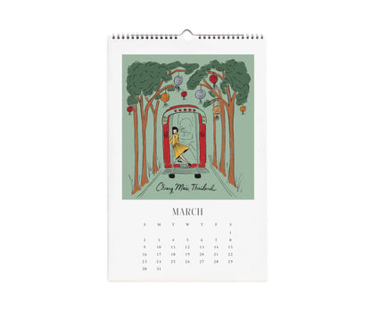 2025 Travel Sketchbook Wall Calendar