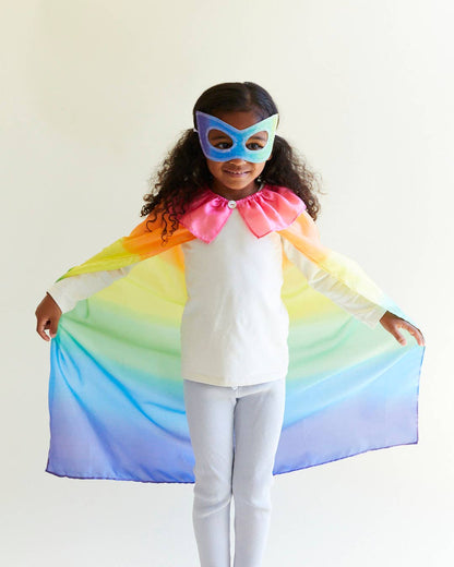 Rainbow Silk Cape