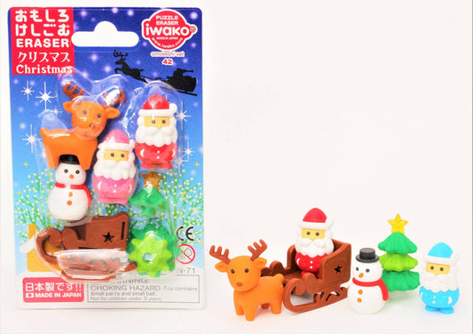 Iwako Christmas Eraser Card