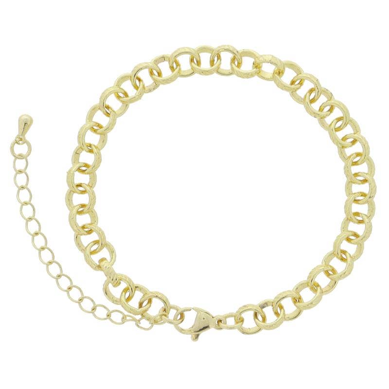 18K Gold Plated Rolo Chain Bracelet