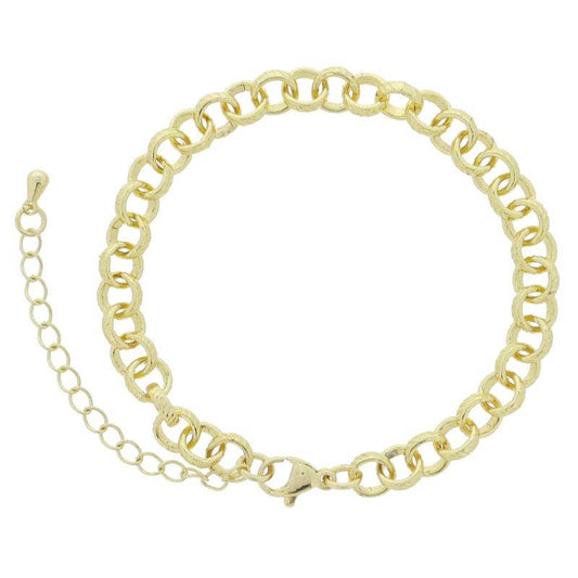 18K Gold Plated Rolo Chain Bracelet