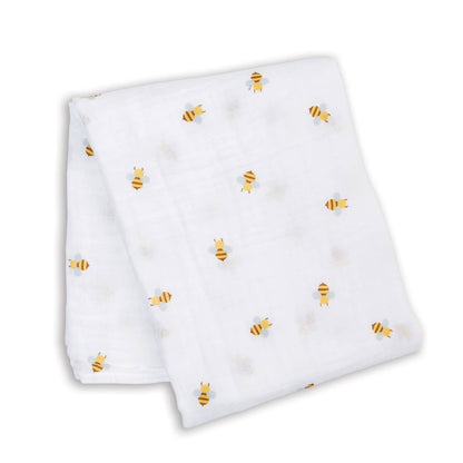 Bees Muslin Cotton Swaddle Blanket