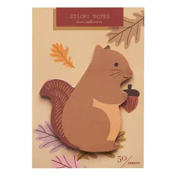 Squirrel Die Cut Sticky Notes