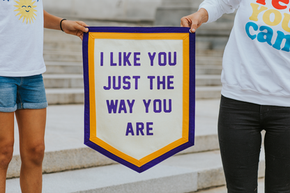 I Like You Just The Way You Are Camp Flag • Kelle Hampton x Oxford Pennant Original