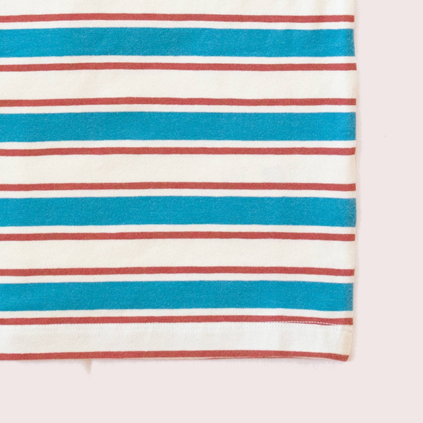 Blue + Walnut Striped Organic Short Sleeve T-Shirt