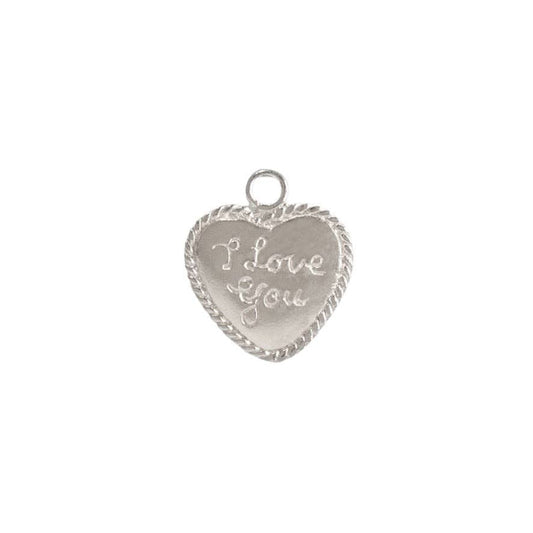 Sterling Silver I Love You Charm