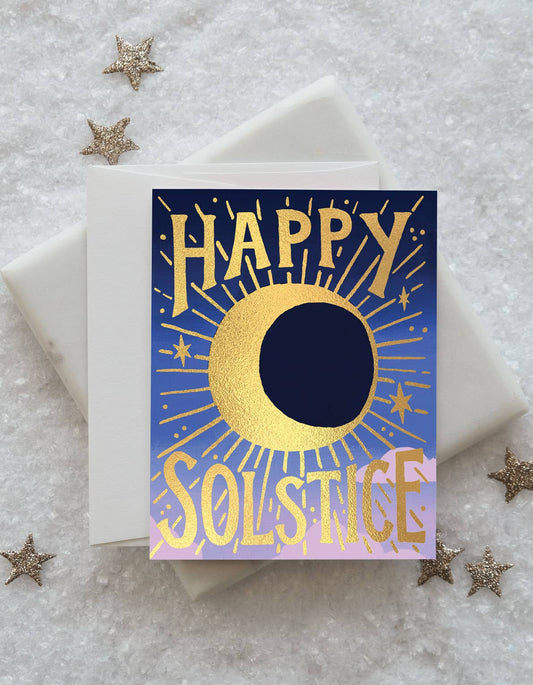 Solstice Moon Holiday Card