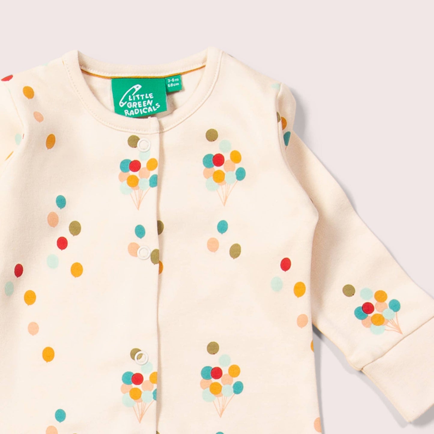 Rainbow Balloons Organic Baby Romper