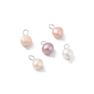 Silver Freshwater Pearl Charm - Assorted