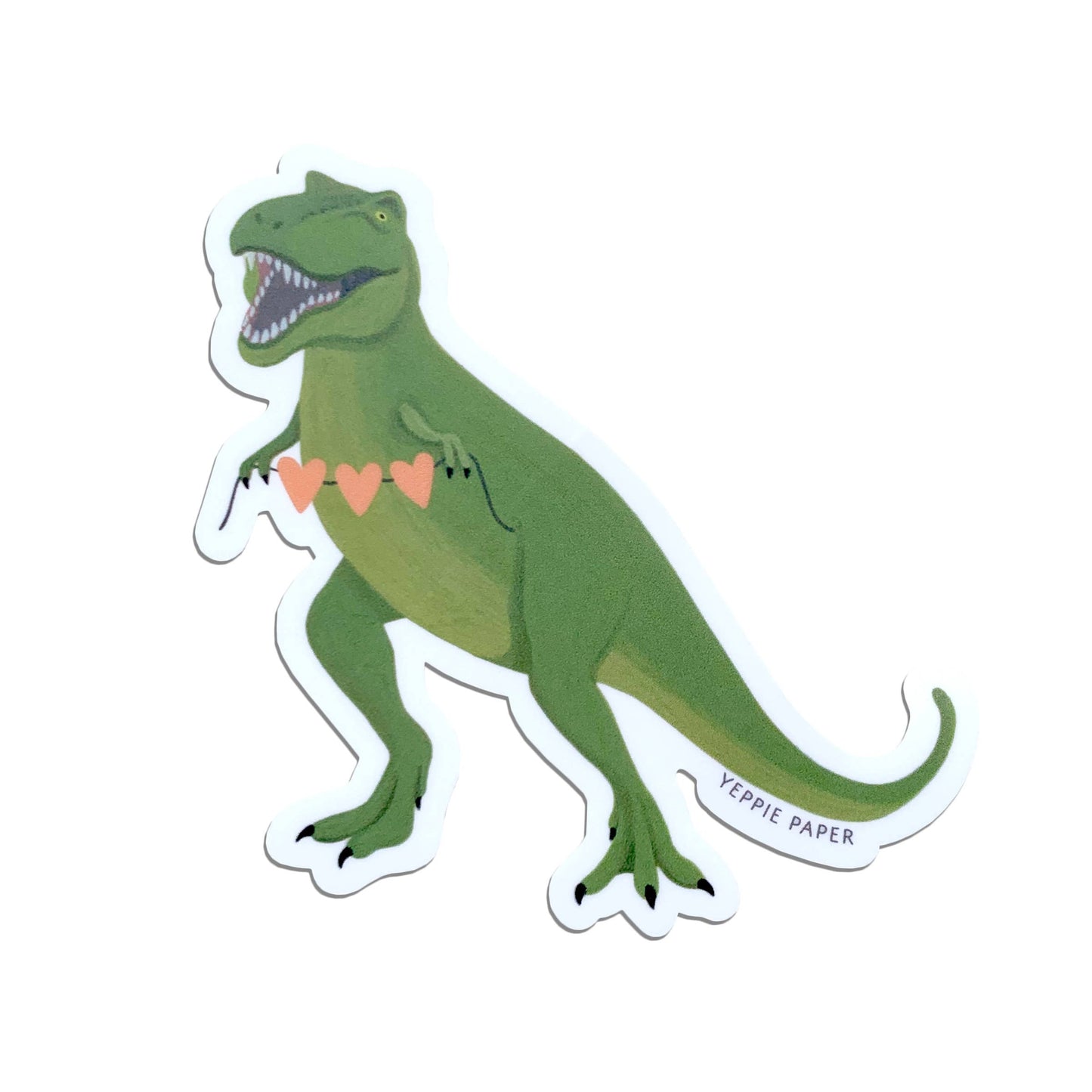 T-Rex Dinosaur Heart Sticker