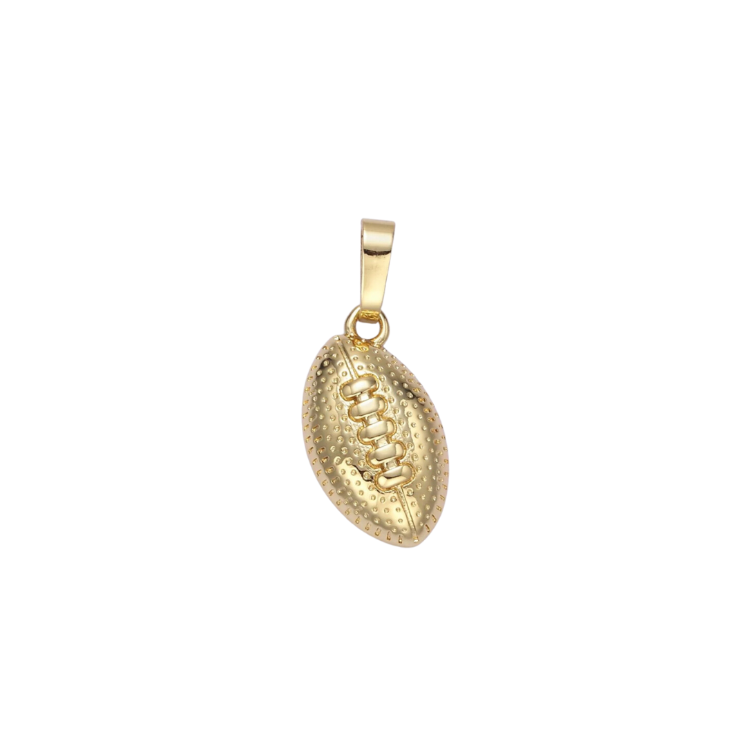 Gold Football Charm