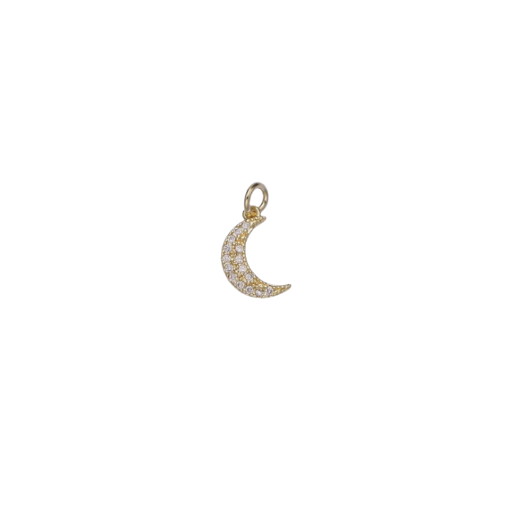 Mini Pavé Moon Charm