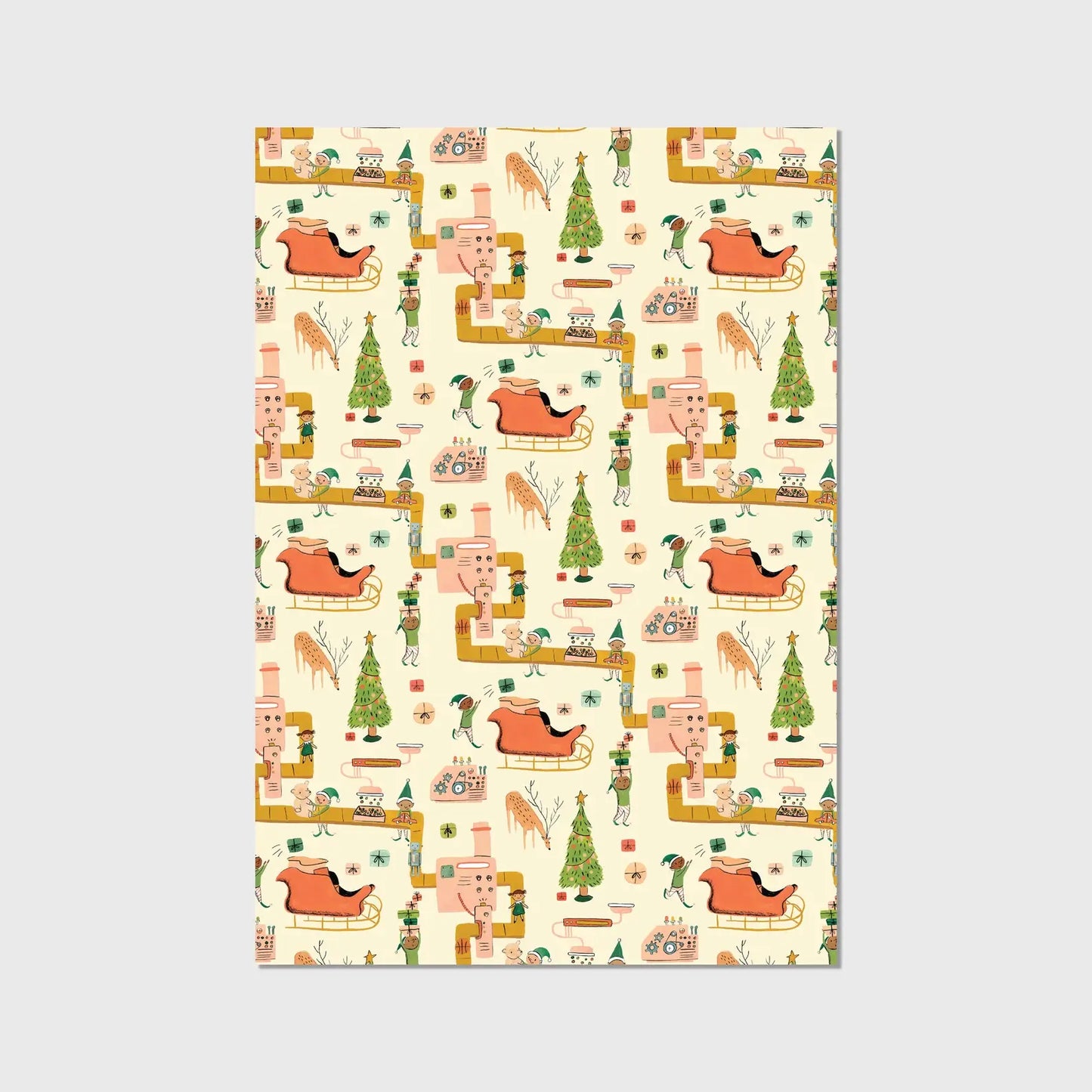 Elf Christmas Wrapping Paper | 3 Sheet Roll