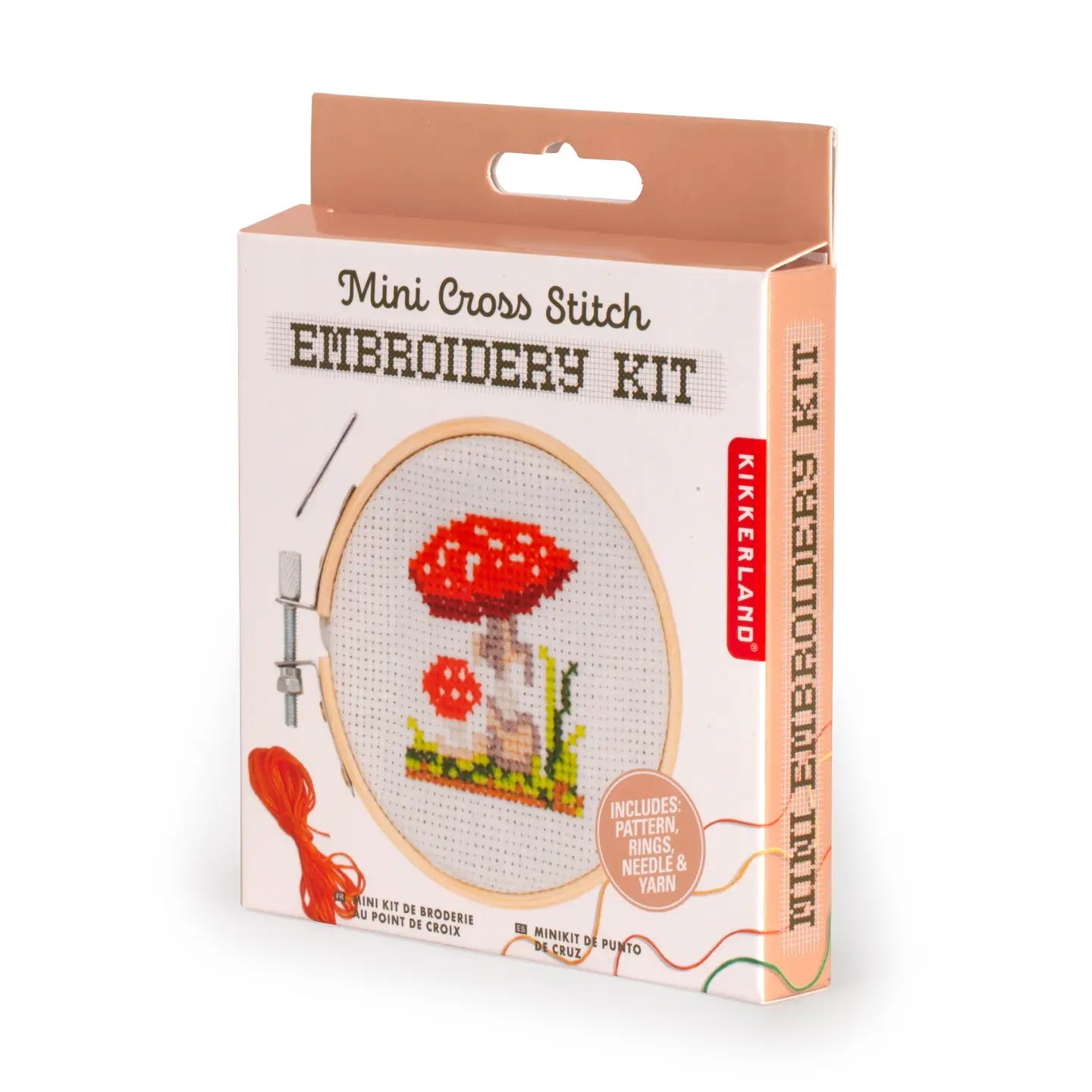 Mini Cross Stitch Embroidery Kit - Mushroom