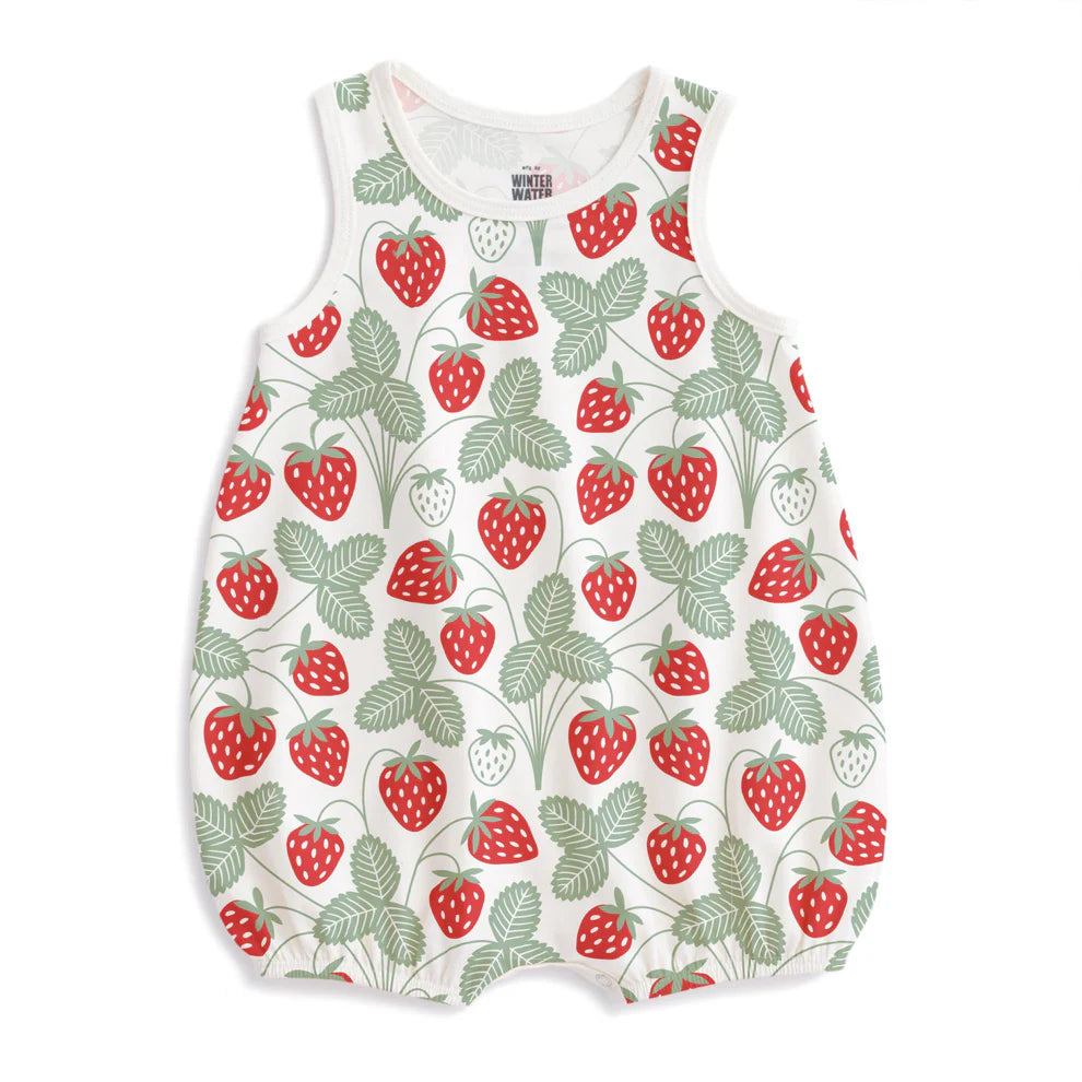 Strawberries Bubble Romper