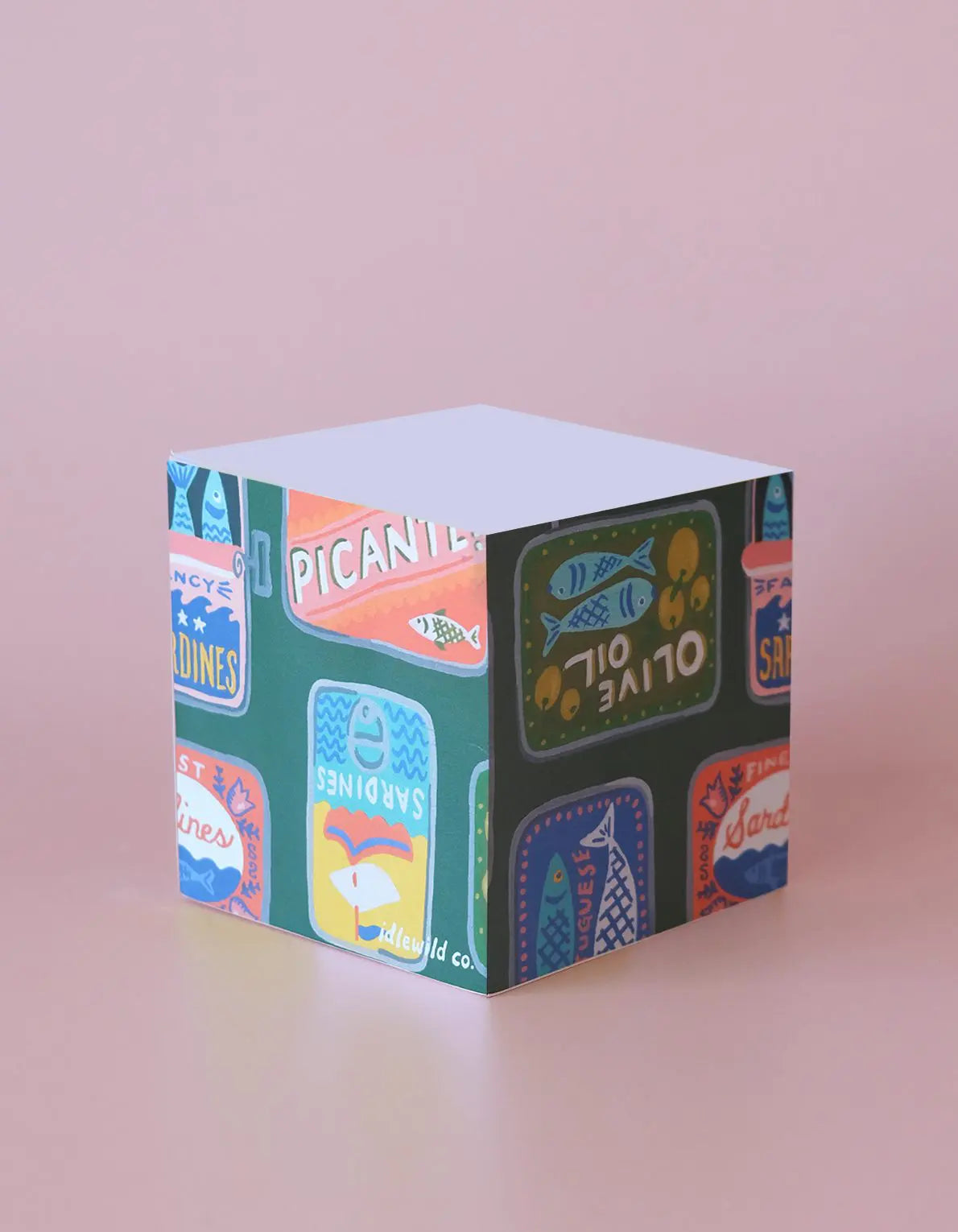 Tinned Fish Sticky Note Cube