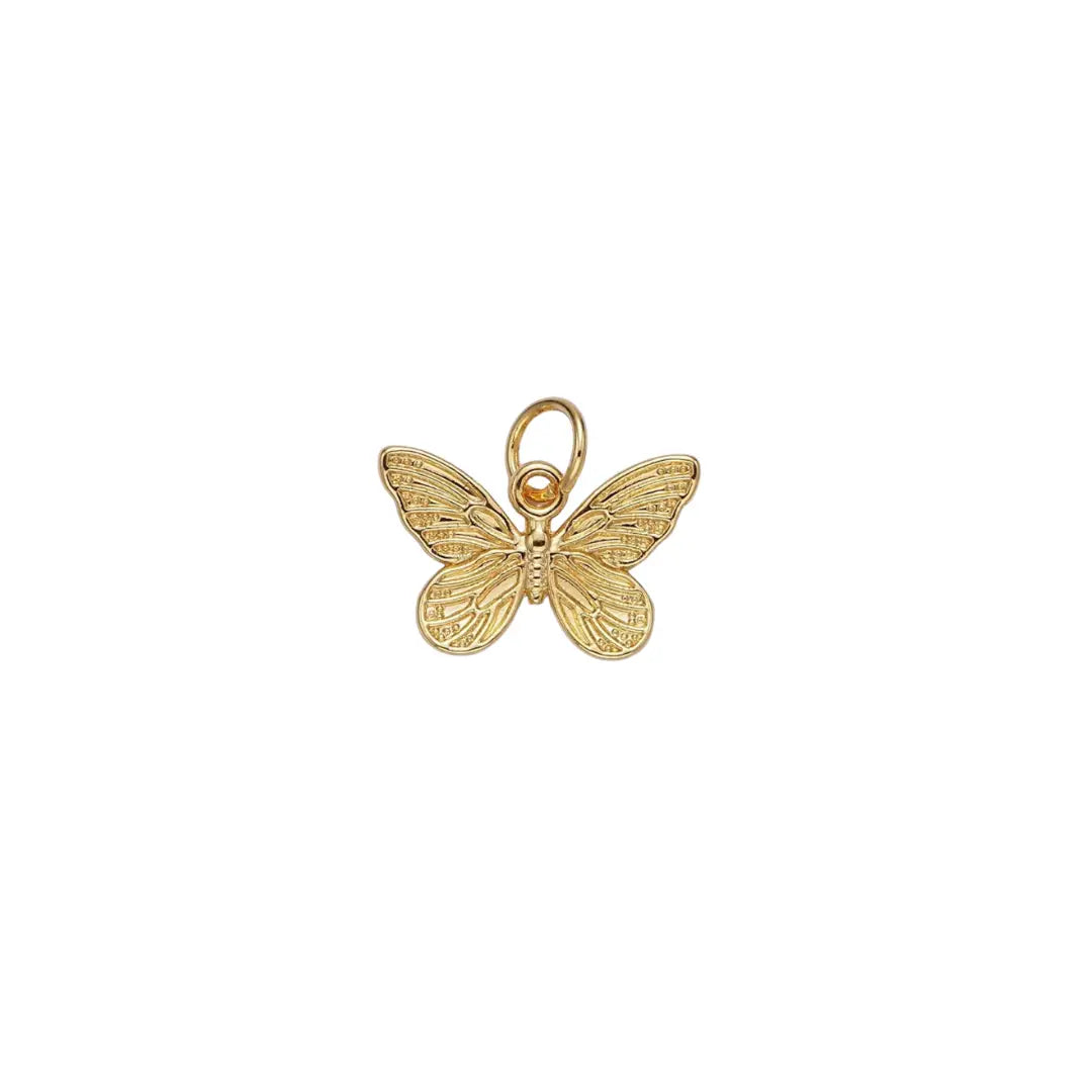 Mini Textured Butterfly Charm