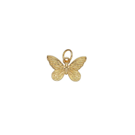 Mini Textured Butterfly Charm