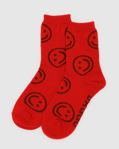 Happy Crew Sock | Multiple Colors