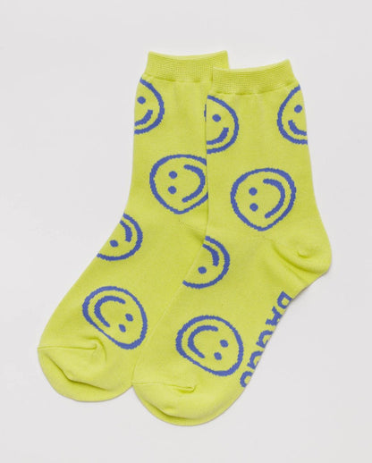 Happy Crew Sock | Multiple Colors