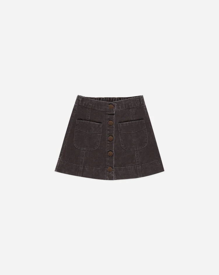 Denver Mini Skirt || Washed Black