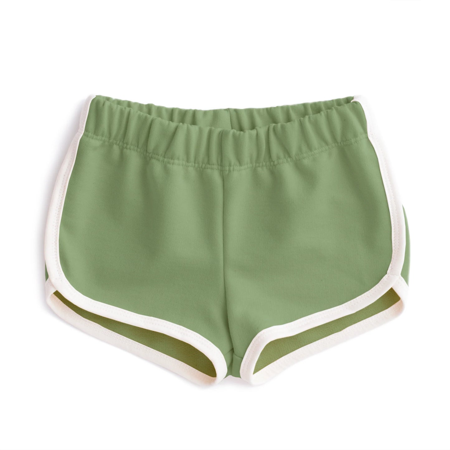 Solid Leaf Green French Terry Shorts