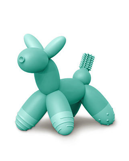 Balloon Puppy Teether + Toothbrush | Aqua