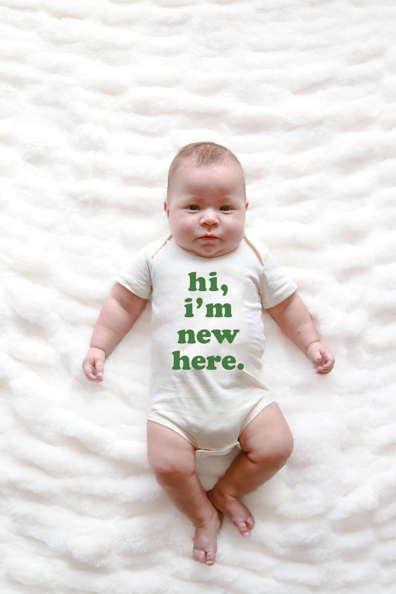 Hi I'm New Here Baby Onesie