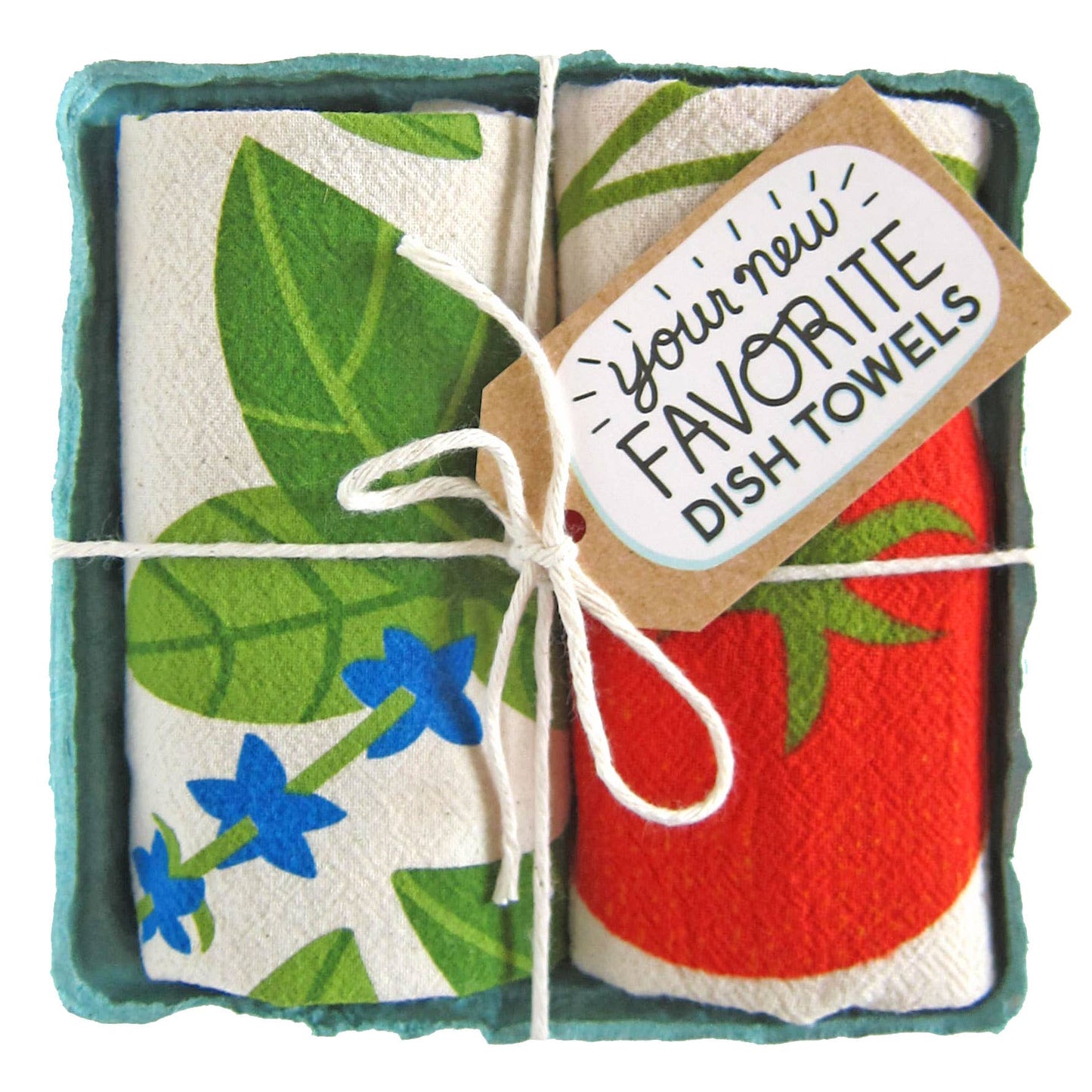 Tomato Basil Tea Towel Set of 2