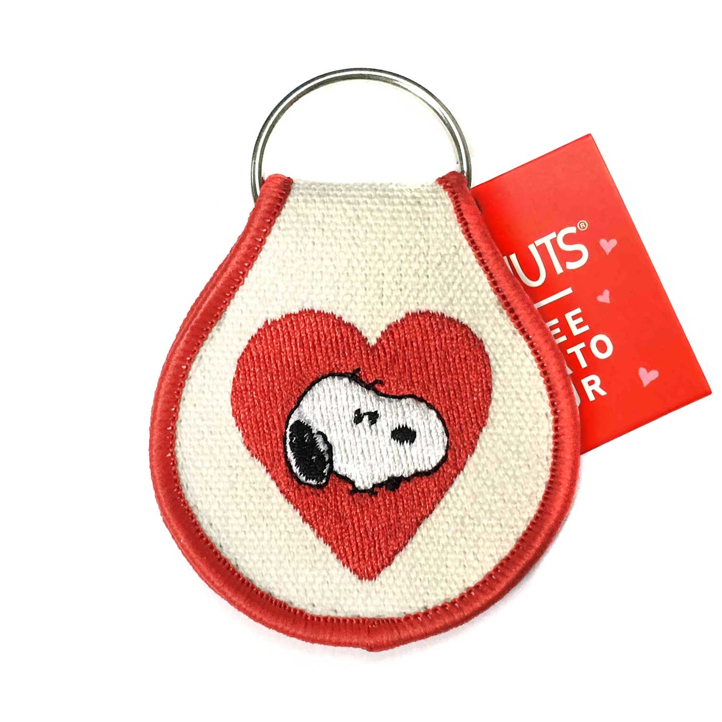 3P4 x Peanuts® Valentine Snoopy Heart Patch Keychain