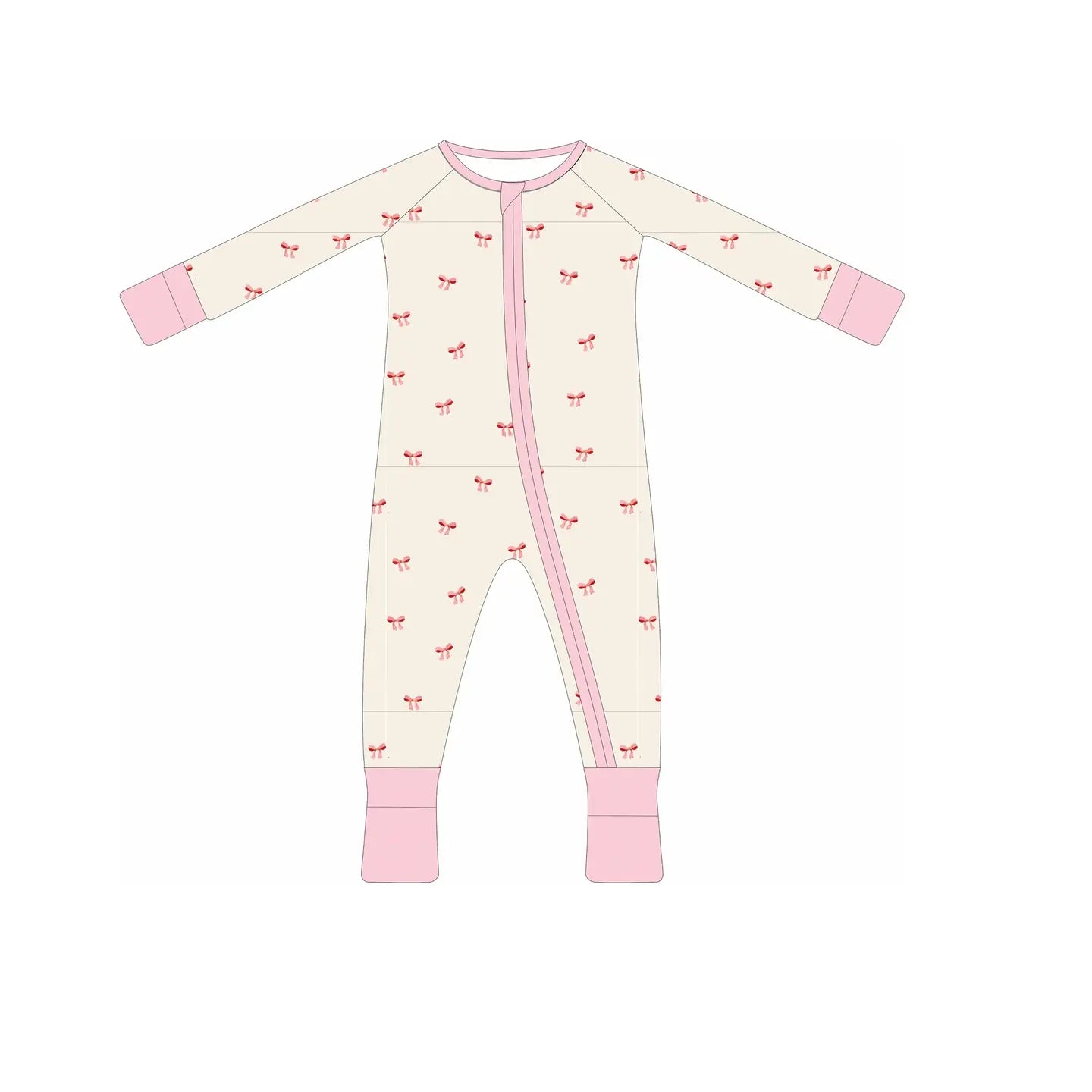 Bow Bamboo Baby Pajamas