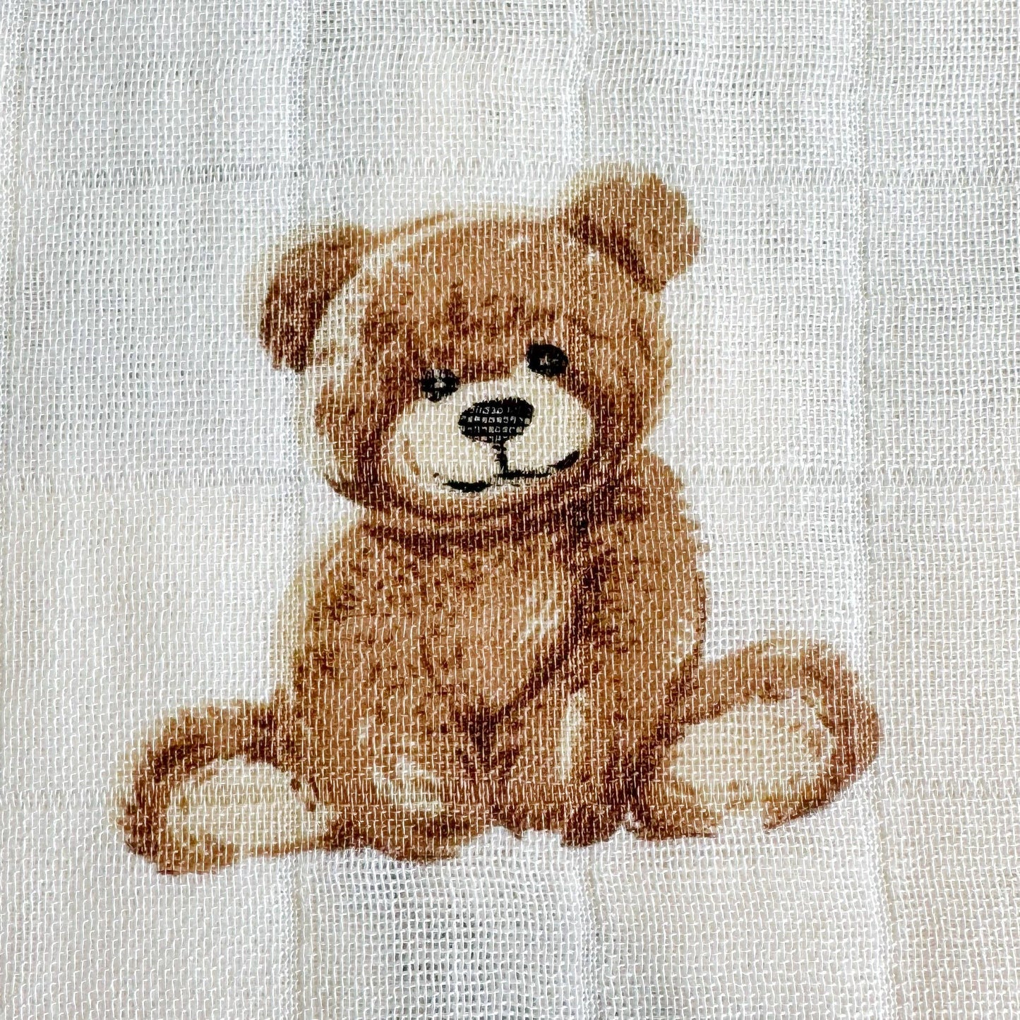 Teddy Bear Bamboo Muslin Swaddle Blanket