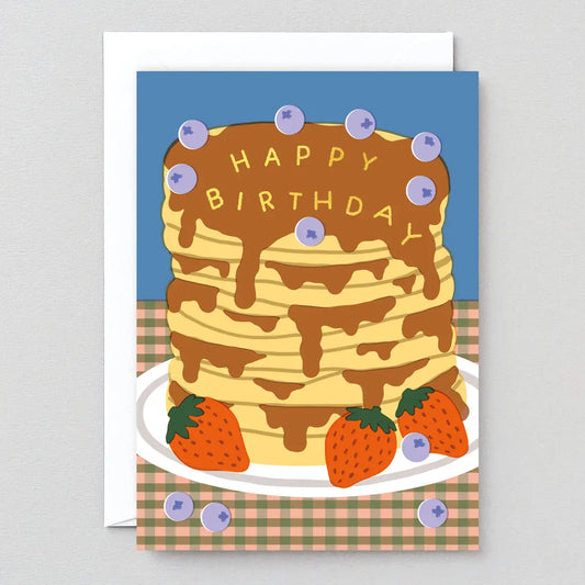 'happy Birthday Pancakes' Greetings Card