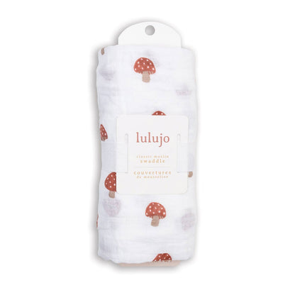 Mushrooms Muslin Cotton Swaddle Blanket