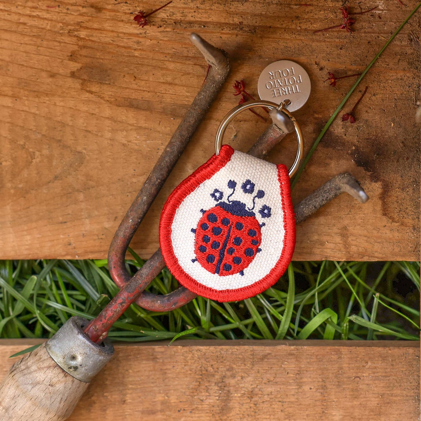 Ladybug Patch Keychain