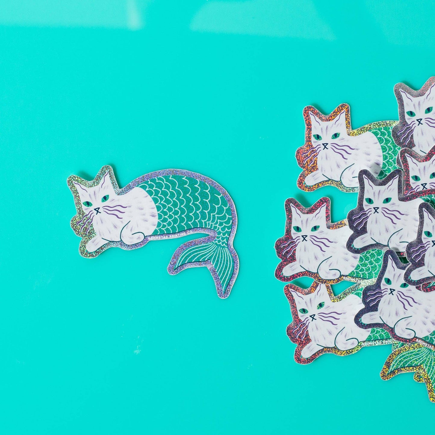 Purrmaid Mermaid Cat Sparkle Sticker