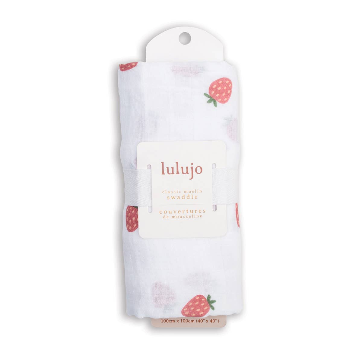 Strawberries Muslin Cotton Swaddle Blanket