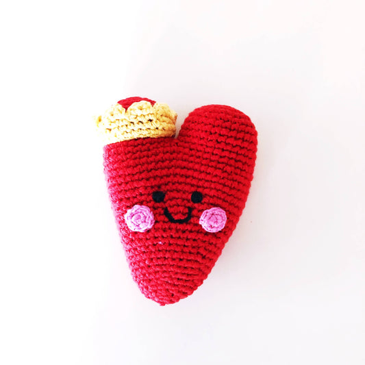 Red Plush Heart Baby Toy